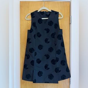 COS black mini dress with velvet pattern